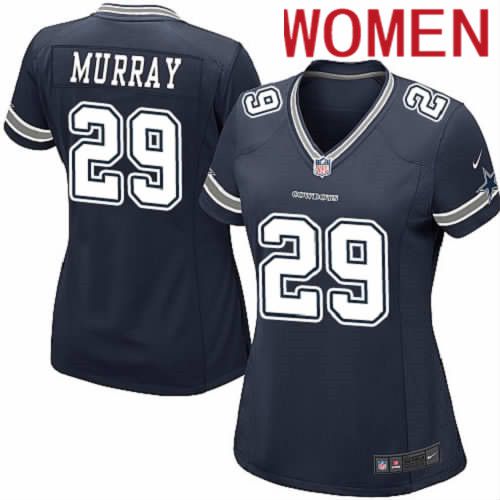 Women Dallas Cowboys #29 DeMarco Murray Nike Navy Game Team NFL Jersey->women nfl jersey->Women Jersey